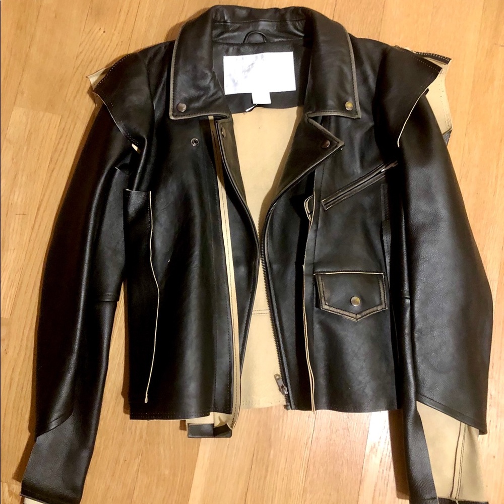 Maison Margiela Biker Style Leather Jacket H & M